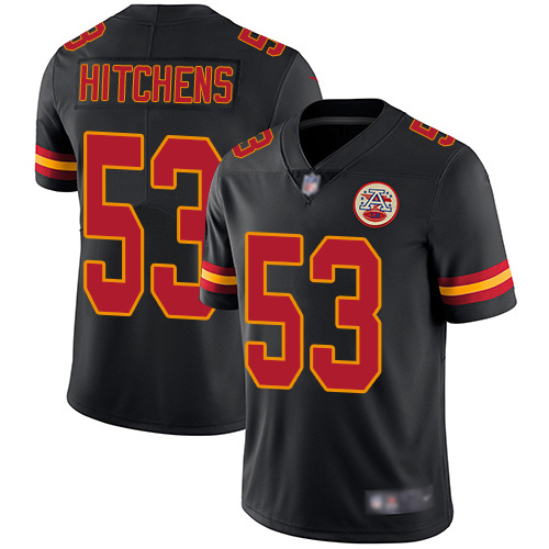 Men Kansas City Chiefs #53 Hitchens Anthony Limited Black Rush Vapor Untouchable Nike NFL Jersey->kansas city chiefs->NFL Jersey
